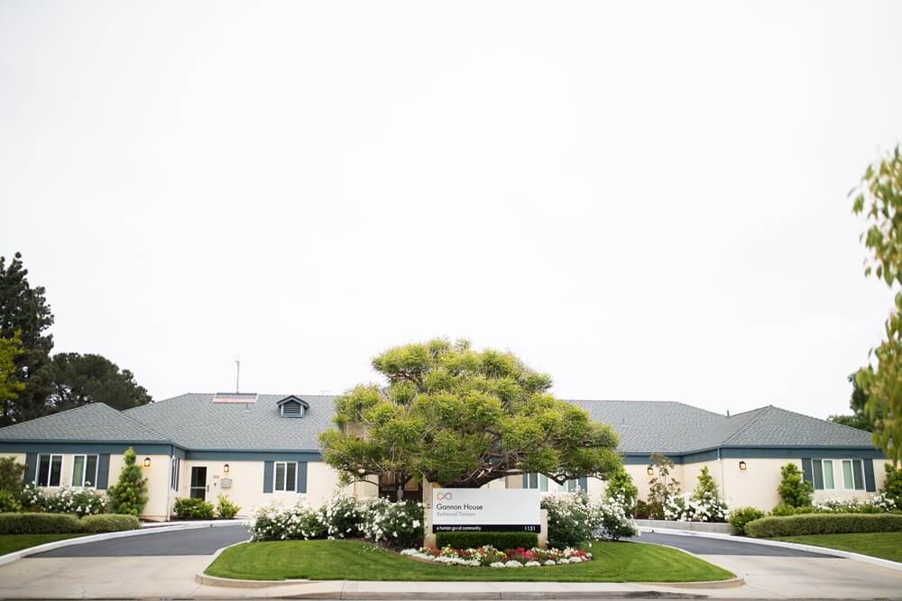 Entrance of senior living community Redwood Terrace